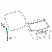 OEM 2009 Toyota Matrix Lift Cylinder Diagram - 68960-02110