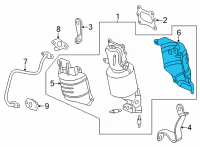 OEM Acura MDX Cover Complete A, Rear Diagram - 18122-61A-A00