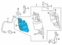 OEM Acura MDX Cover Complete B, Rear Diagram - 18123-61A-A00