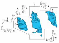 OEM 2022 Acura MDX Converter, Front Prim Diagram - 18180-61A-A00