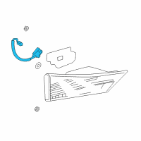 OEM 2019 Lexus IS350 Socket & Wire, Rear Lamp Diagram - 81585-53160