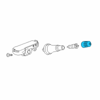 OEM 2017 Cadillac ATS TPMS Sensor Cap Diagram - 23473652