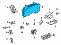 OEM 2022 Chevrolet Suburban Instrument Cluster Diagram - 84852085