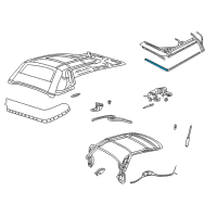 OEM 2002 Chrysler Sebring WEATHERSTRIP-Folding Top Side Rail Diagram - 5056041AB