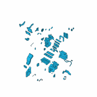 OEM Hyundai Santa Fe Heater & Evaporator Assembly Diagram - 97205-0W000