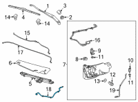 OEM 2021 Cadillac Escalade ESV Washer Hose Diagram - 84693042