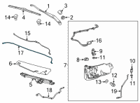 OEM 2022 Cadillac Escalade ESV Washer Hose Diagram - 84830108