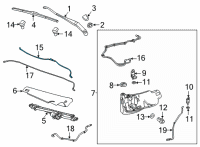 OEM 2021 Chevrolet Tahoe Washer Hose Diagram - 84830109