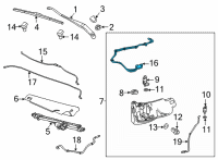 OEM 2021 Chevrolet Tahoe Washer Hose Diagram - 84744469