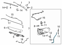 OEM 2022 Cadillac Escalade ESV Washer Hose Diagram - 84699145