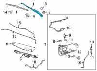 OEM GMC Yukon XL Wiper Arm Diagram - 84278336