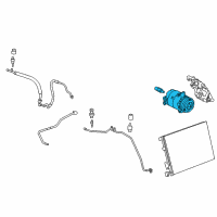 OEM 2009 Cadillac XLR Compressor Diagram - 19418173