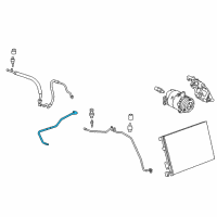 OEM 2006 Cadillac XLR Tube Asm-A/C Evaporator Thermal Expansion Valve Rear Diagram - 25777907