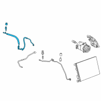 OEM 2008 Cadillac XLR Hose Asm-A/C Compressor & Condenser Diagram - 10350993