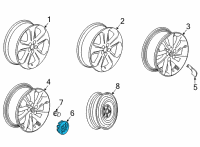 OEM 2020 Buick Encore GX Wheel Center Cap Diagram - 09597714