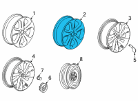 OEM Buick Encore GX Wheel, Alloy Diagram - 42481743