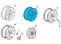 OEM 2020 Buick Encore GX Wheel, Alloy Diagram - 42481743