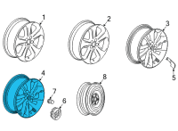 OEM 2020 Buick Encore GX Wheel, Alloy Diagram - 42506148