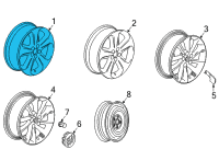 OEM Buick Encore GX Wheel, Alloy Diagram - 42607484