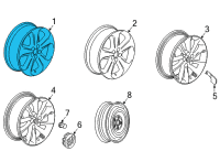 OEM 2020 Buick Encore GX Wheel, Alloy Diagram - 42607484