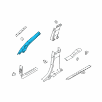 OEM 2011 Lincoln MKT Windshield Pillar Trim Diagram - AE9Z-7403599-AA