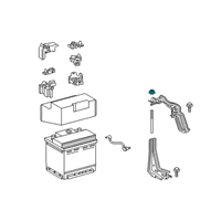 OEM Toyota Echo Clamp Nut Diagram - 90080-18071