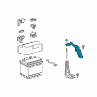 OEM 2020 Toyota RAV4 Hold Down Clamp Diagram - 74440-0R010