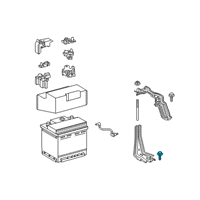 OEM 2019 Toyota RAV4 Battery Tray Bolt Diagram - 90105-A0007