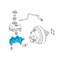 OEM 2006 Chrysler Crossfire Brake Mastr Cylinder Diagram - 5127446AA