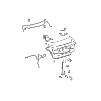 OEM 2007 Lexus ES350 Cable Sub-Assy, Luggage Door Lock Control Diagram - 64607-33140