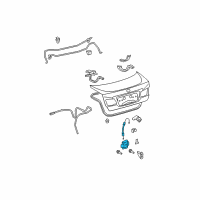 OEM 2009 Lexus ES350 Luggage Compartment Door Lock Assembly Diagram - 64600-33140