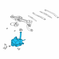 OEM Lincoln Washer Reservoir Diagram - YW4Z-17618-AA