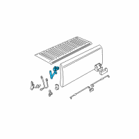 OEM GMC K2500 Pick Up Box End Gate Latch (W/Cable) Diagram - 15724157