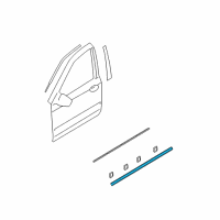 OEM 2006 Hyundai Sonata Moulding-Waist Line Front Door, LH Diagram - 87713-3K000