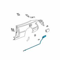 OEM 2003 Toyota Solara Release Cable Diagram - 77035-06020