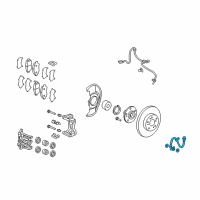 OEM Honda CR-V Set, Front Brake Hose Diagram - 01465-SWA-020