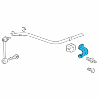 OEM Cadillac Stabilizer Bar Bracket Diagram - 22870486