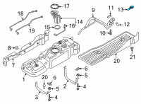 OEM 2021 Ford F-150 Filler Tube Diagram - 8U5Z-17B068-J