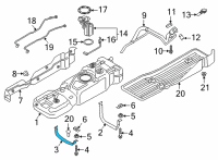 OEM 2019 Ford F-150 Support Strap Diagram - JL3Z-9054-B