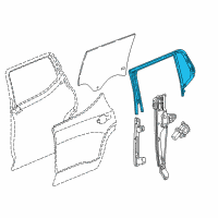 OEM GMC Run Weatherstrip Diagram - 84103196