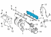 OEM Toyota GR Supra Turbocharger Gasket Diagram - 17173-WAA01