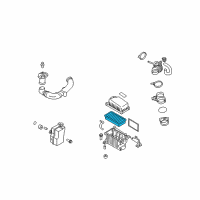 OEM 2011 Kia Rio Air Cleaner Element Diagram - 281131G000