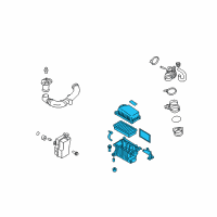 OEM 2008 Kia Rio Air Cleaner Assembly Diagram - 281101G000