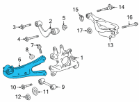 OEM 2022 Toyota Sienna Trailing Arm Diagram - 48760-08010