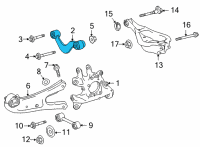OEM 2022 Toyota Sienna Upper Control Arm Diagram - 48770-45010