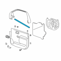 OEM 2021 GMC Sierra 1500 Belt Weatherstrip Diagram - 84362011