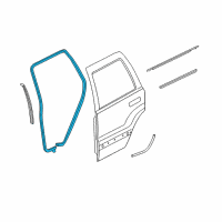 OEM 2006 Jeep Commander Seal-Rear Door Diagram - 55396700AI