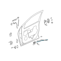 OEM 2005 Buick Rendezvous Rod Asm-Front Side Door Inside Handle Diagram - 10421547