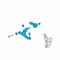 OEM Acura ZDX Lower-Arm Complete , Right Front Diagram - 51350-STX-A07