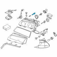 OEM 2001 BMW 325i Parking Light Bulb Socket Diagram - 63-12-8-380-205